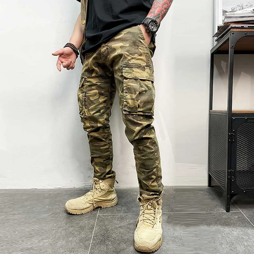 

New Fashion Carmouflage Cargo Pants Men's Casual Trousers Retro Harem Military Tactical Joggers Streetwear Clothing