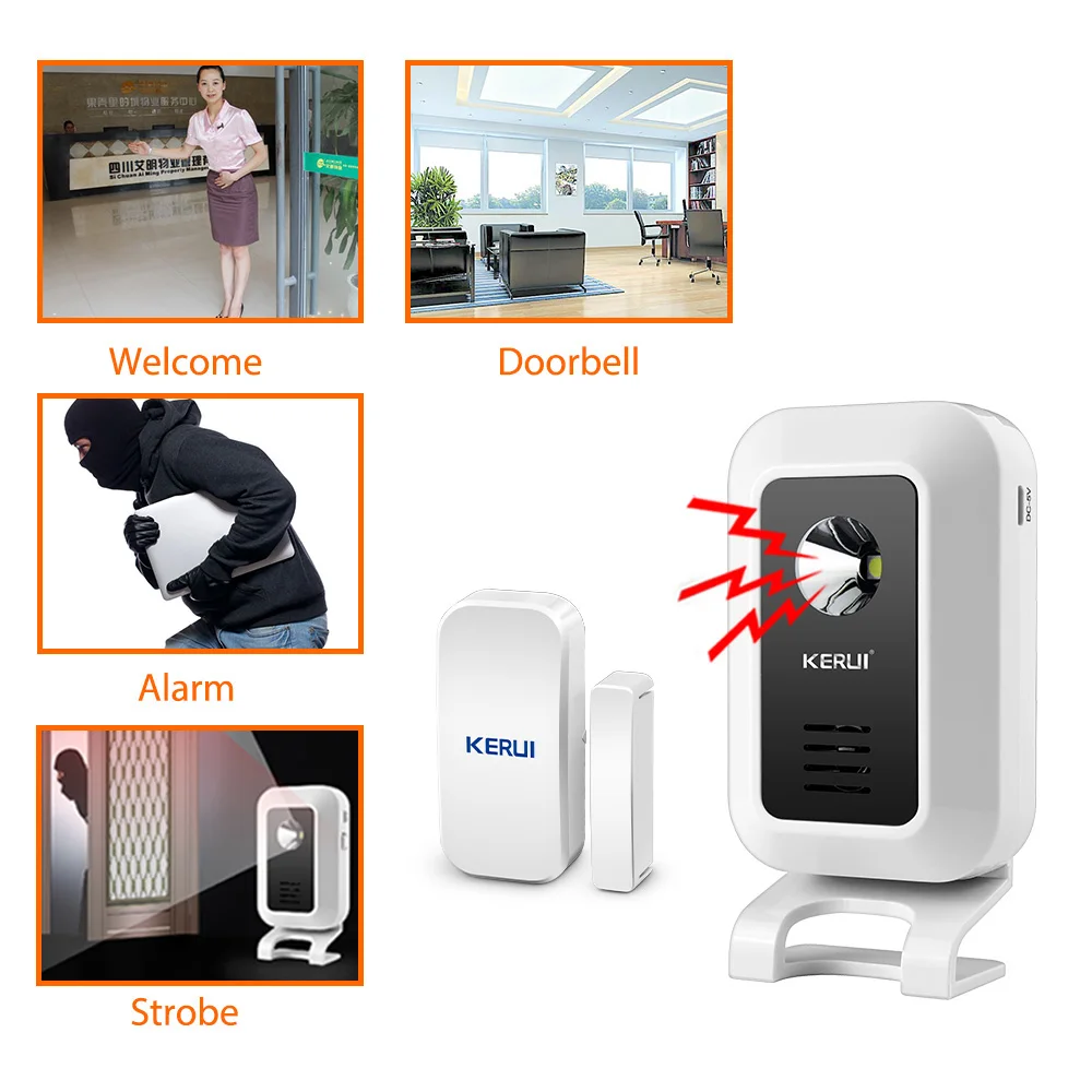 KERUI M7 Wireless Welcome Doorbell 433Mhz Home Security PIR Motion Detection Alarm System 32Songs Door Chimes Smart Doorbell