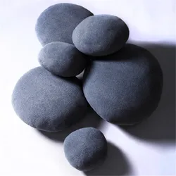 1pc Creative 3D Simulation Seat Chair, Floor Stone Cushion, Pebbles Decorative Pillows, Home Decor, Baby Funny Kids Plush Toys