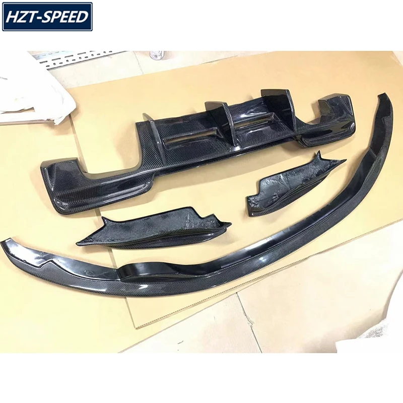 Carbon Fiber Material Front Bumper Lip Rear Diffuser With Aprons For BMW 1 Series E82 1M Sport Car Tuning 2011-2013