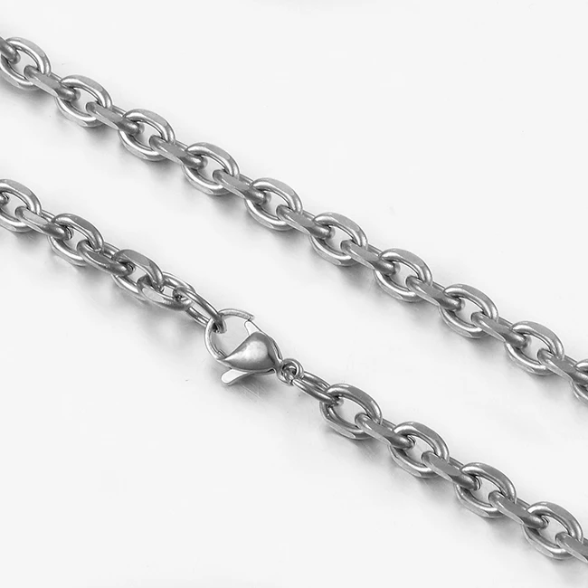 Edelstahl-Halskette für Herren, Figaro-Kette, wasserdicht, schwere Gliederkette, hochwertiger Schmuck für Männer und Frauen – Detail 1