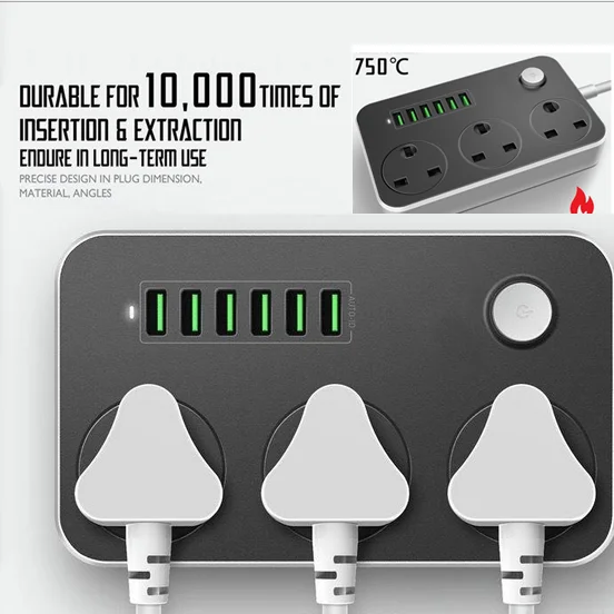 Cavo di prolunga UK power strip USB