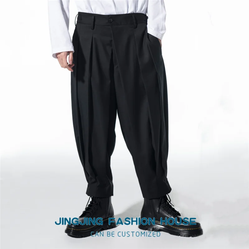 S-6XL!!2022 New men's casual pants handsome loose nine-minute pants versatile fall/winter Harlan pants midwaist men's pants