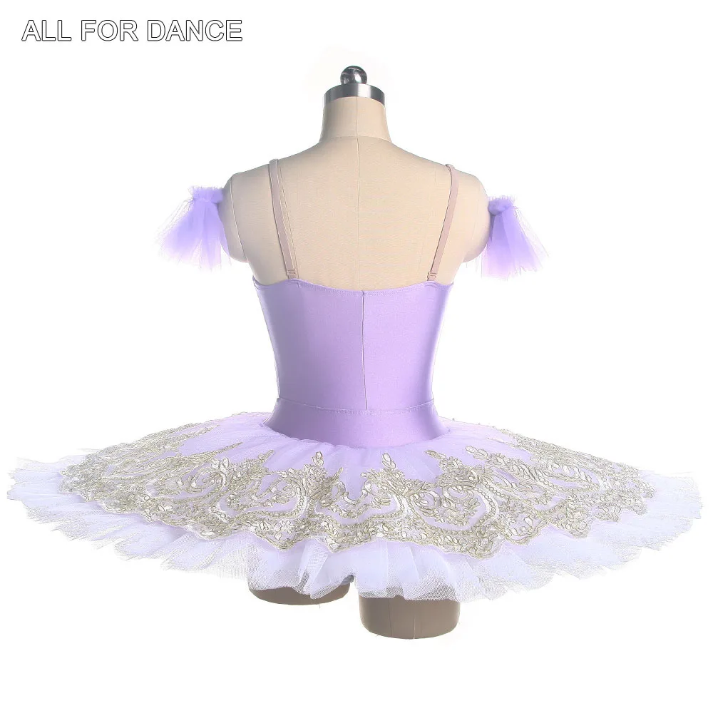 Bll405 luz roxo pré-profissional ballet dança tutu para meninas e mulheres vestido de bailarina lilás clássico panqueca tutus solo vestido