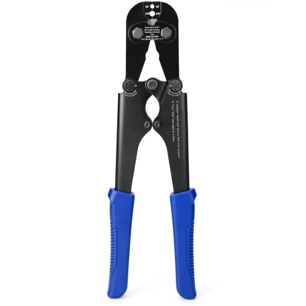 IWS-2316R traction tensioning tool Crimping plier stainless steel wire rope cutter Multifunctional cable railing fitting swager