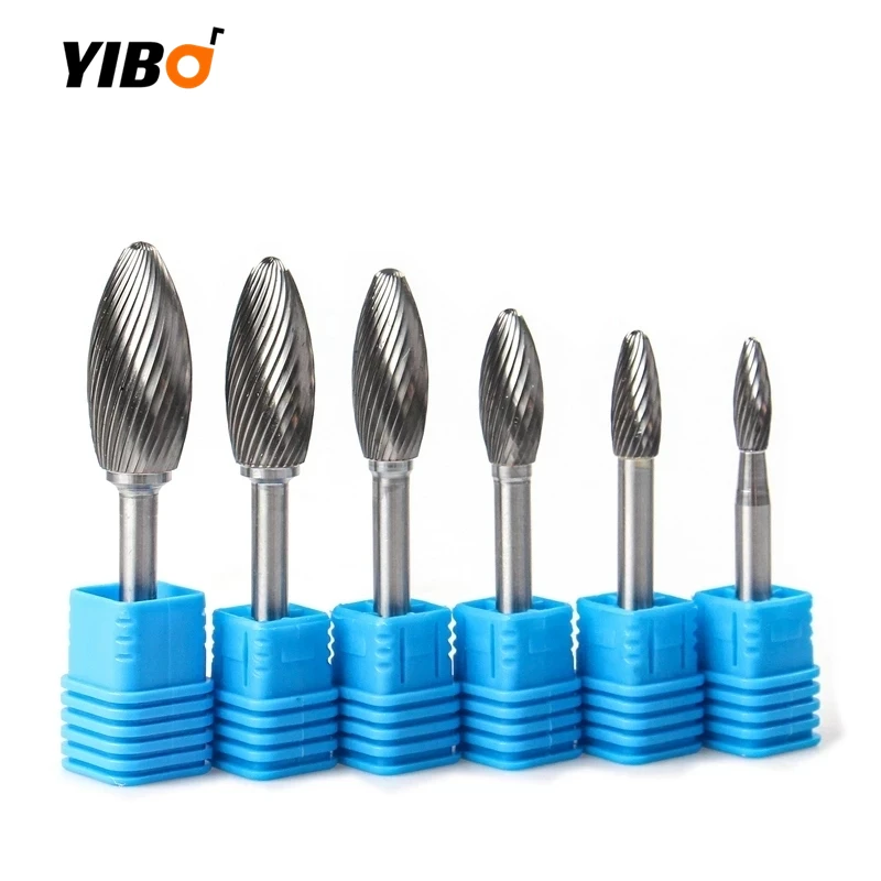 H Type Head Tungsten Point Burr Die Grinder Abrasive Tool Drill Milling Carving Bit Carbide Alloy Rotary File Tool