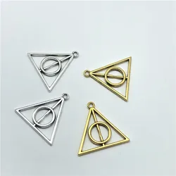 10pcs Triangle Round Geometric Pendant for Jewelry Making DIY Handmade Bracelet Necklace Charm Accessories