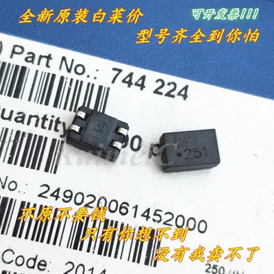 

Free Shipping For All 10PCS 744224 WE.251 SMD Patch Common Mode Choke Filter 9X6X5MM WE-SL2 2x250uH 500mA