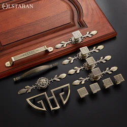 LSTABAN Chinese Bookcase Drawer Cabinet Shoe Cabinet Antique Copper-zinc Alloy Handle European-style Cyan Gold Hardware Handle