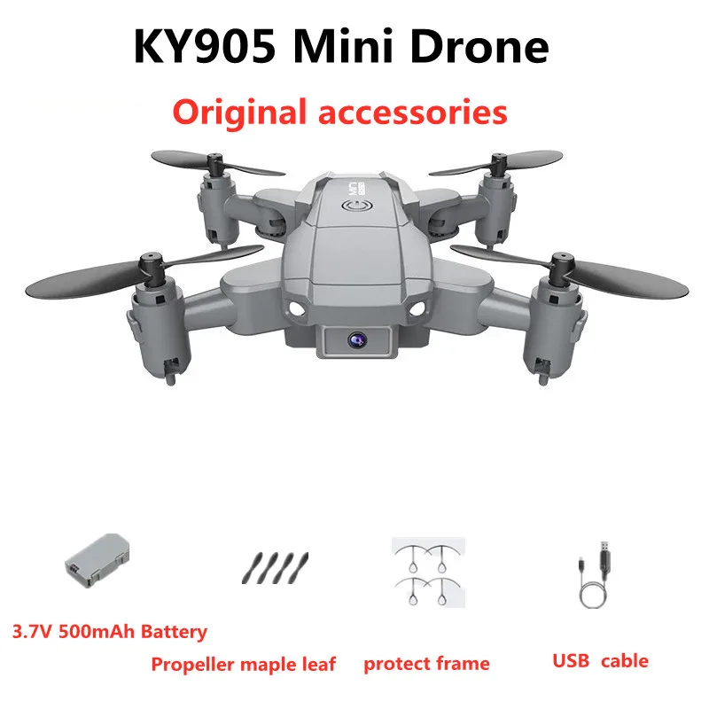 KY905 미니 드론 배터리 정품 액세서리, 3.7V 500Mah, 프로펠러 블레이드, USB 라인, KY905 드론 부품