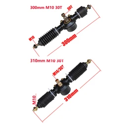 300mm 310mm Power Steering Gear Rack Pinion Assy Fit For DIY China Go Kart Buggy Karting ATV UTV