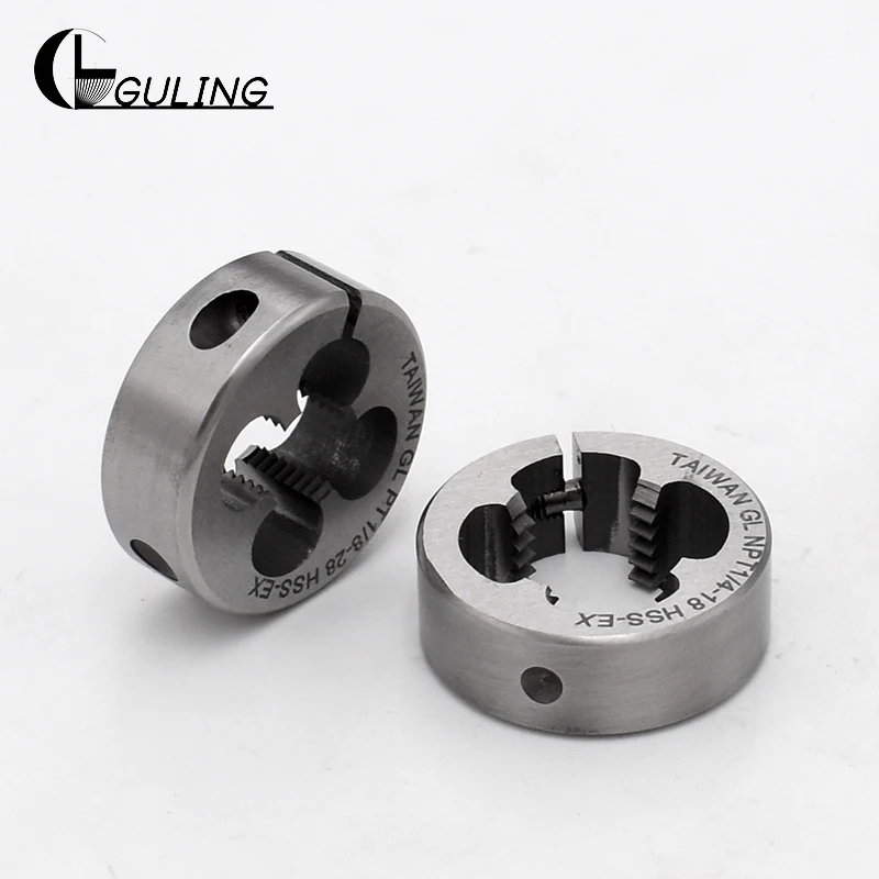 

GULING adjustable Round Die Tap Threading NPS/NPT/PT/PS/G Standard Right Hand Pipe tap Thread HSSE Die Tool