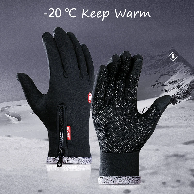

Thicken Winter Warm Men's Gloves Fashion Ladies Touch Screen Outdoor Sports Cycling Gloves Waterproof, Non-slip Windproof