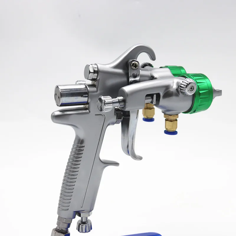 Double-Headed 1.3mm Spray Gun Pressure /siphon feed spray paint chrome painting dual head Air pneumatic pressure sprayer