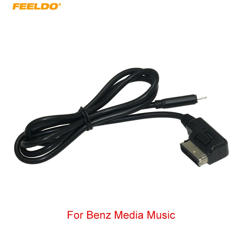 

FEELDO Audio AUX And Power Charge Adapter Cable For Benz Media Music Interface Connect To Cell Phone Power Charger