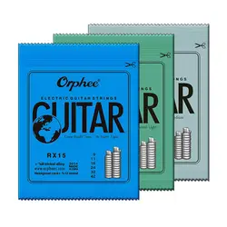 Orphee 일렉트릭 기타 문자열 6 개/대 RX15/RX17/RX19 슈퍼 라이트 고품질 기타 육각 탄소 스틸 기타 문자열