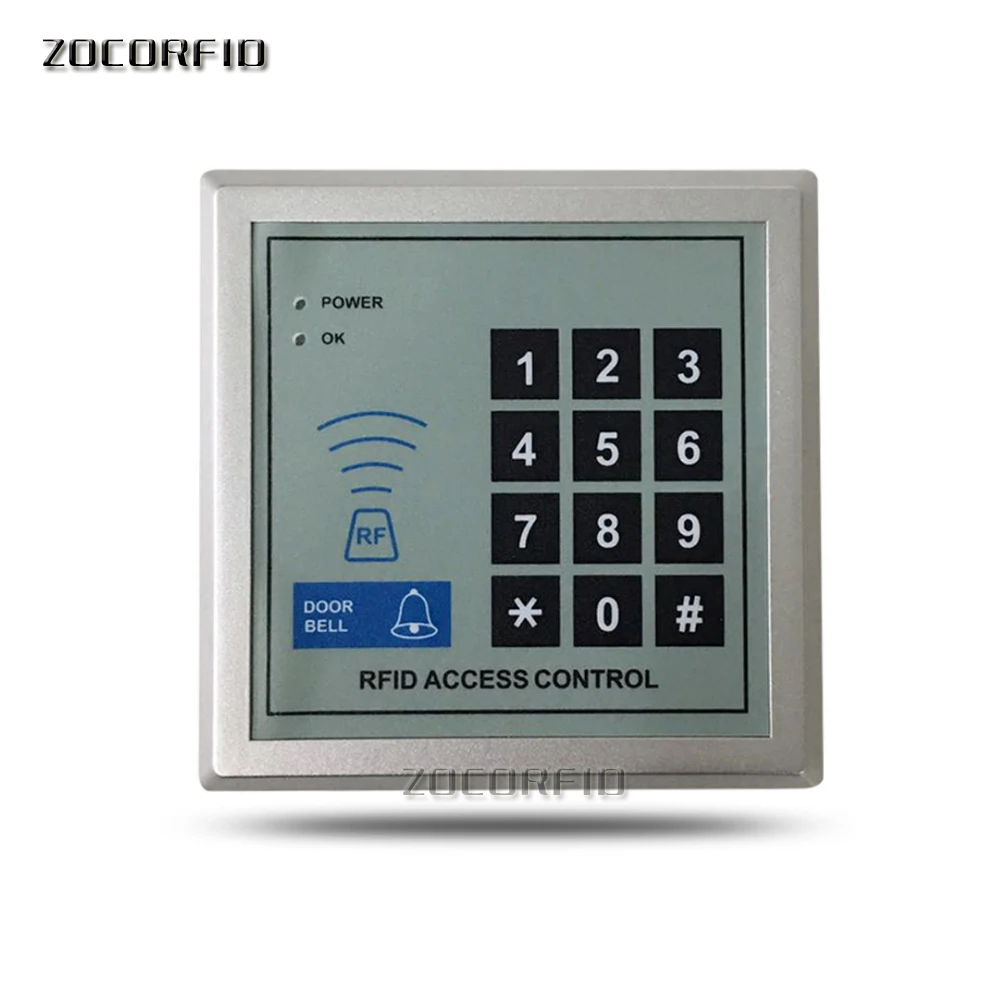 

125KHz Door Access Control system 1000 users EM access control keypad with 10 pieces RFID Keyfobs