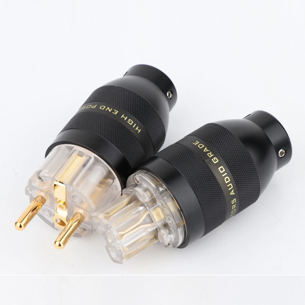 Серия P201TE, родиевая/позолоченная латунная вилка питания, версия ЕС, разъем кабеля питания переменного тока, высококачественный адаптер питания