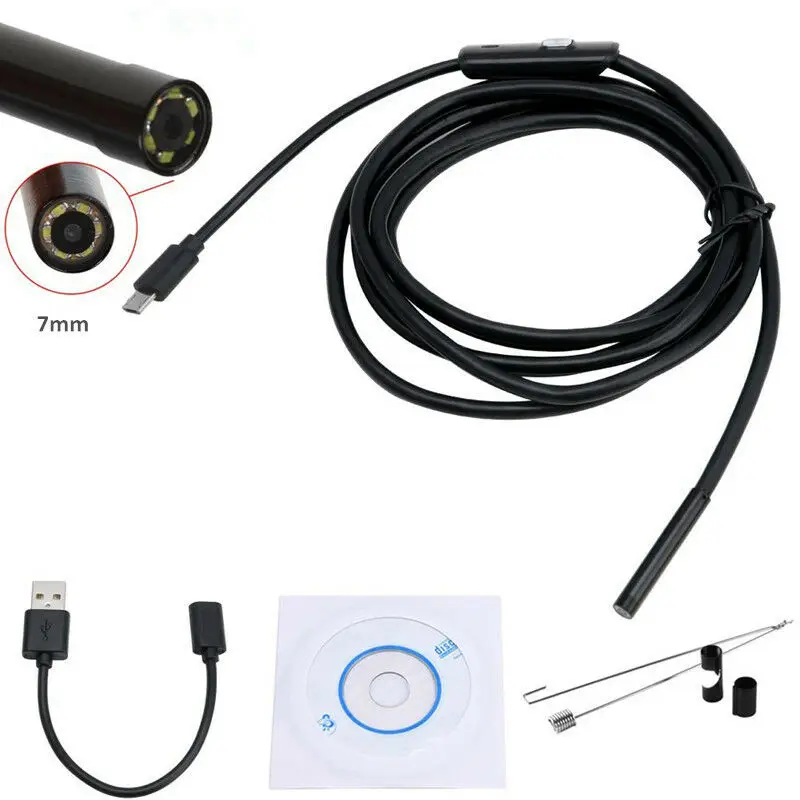 1/2/3/5M 7mm 5.5mm Lens Mini USB Endoscope Android Phone OTG Borescope Camera 3.5M Waterproof