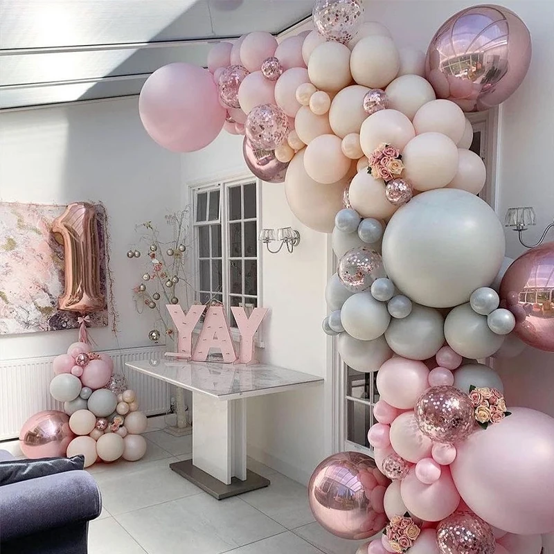 

Gold Pink Rose Gold Latex Balloons Set Adult Kids Birthday Party Decor Wedding Decoration Ballon Arches Garland Supplies