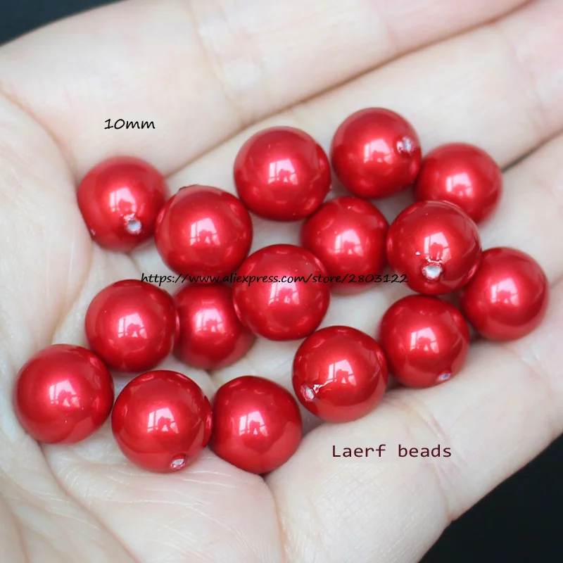 Half Drilled Shell Pearl Round beads 8-20mm 4pcs ,For DIYJewelry making! Mixed wholesale for all items !