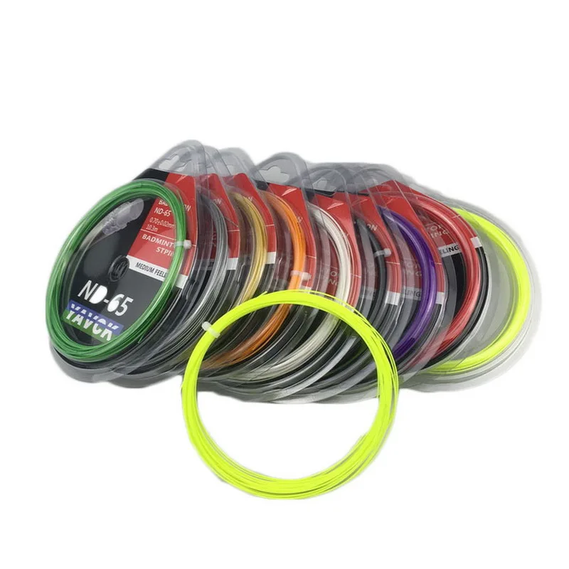 Profesjonalna siatka do lotek do badmintona z nanowłókna węglowego ND-65 kordaj Grommet Tool Sprzęt sportowy Linia rakiet Accesorios