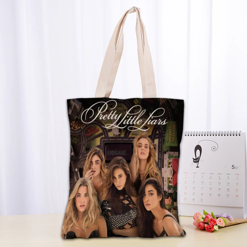 Pretty Little Liars Tote Bag Women Canvas Fabric Bags Eco Reusable Shopping Bags Traveling Beach Casual Useful Shoulder Bag