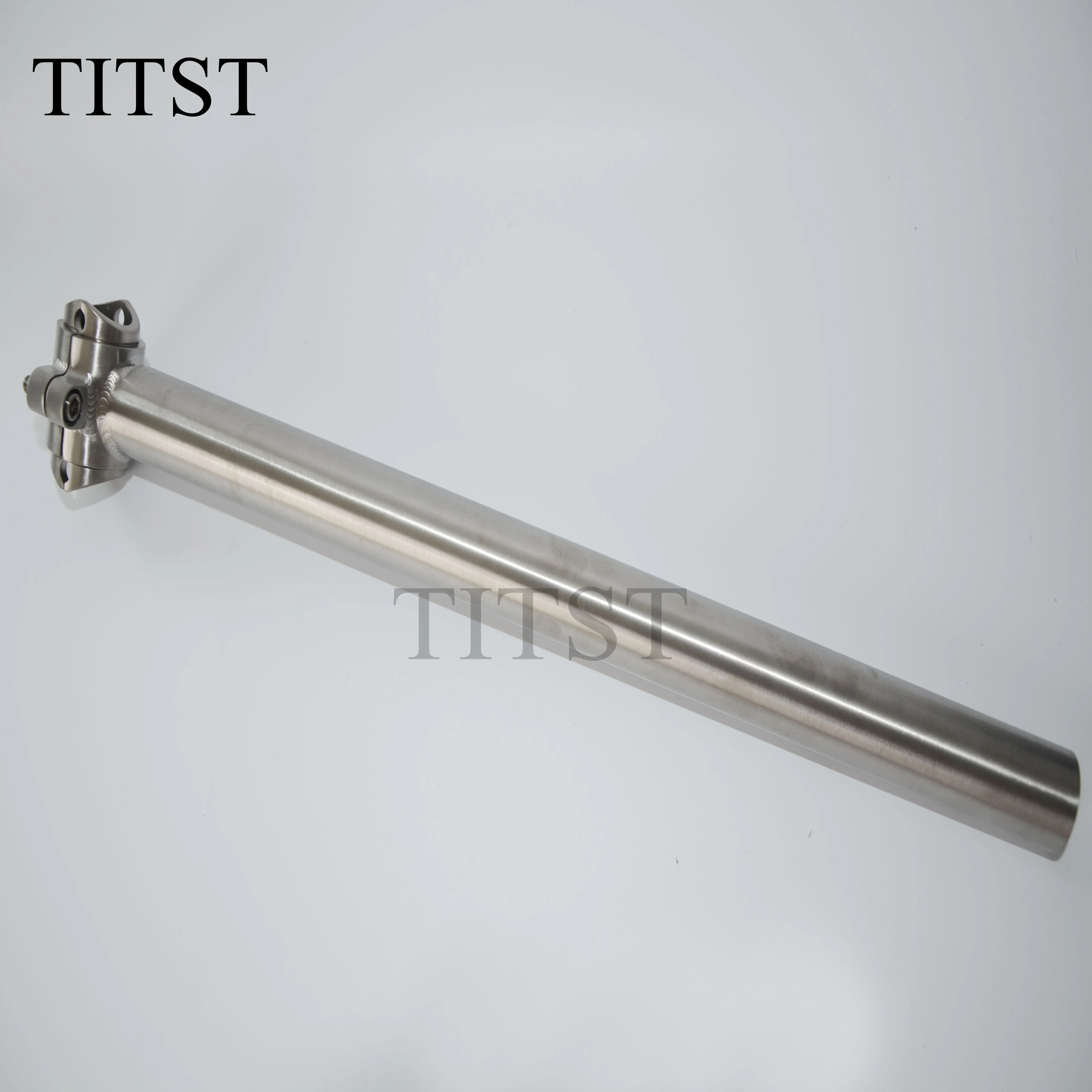 TITST  Titanium Alloy Bike Seat Post 27.2 / 31.6mm MTB Road Bicycle Seatpost Length 350mm Aluminum Head Bicycle Seat Parts