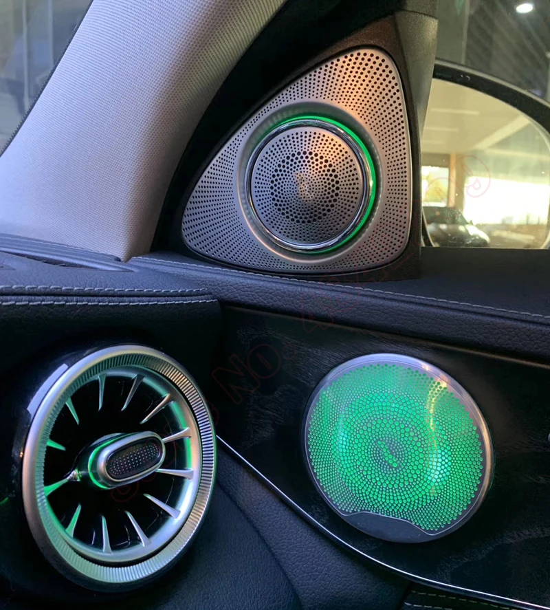 Car For Benz A/GLB/C/GLC/E/S W177 X247 W205 X253 W213 W222 3D Rotating Tweeter MB Luminous Speaker Ambient Light 3/7/64 Colors