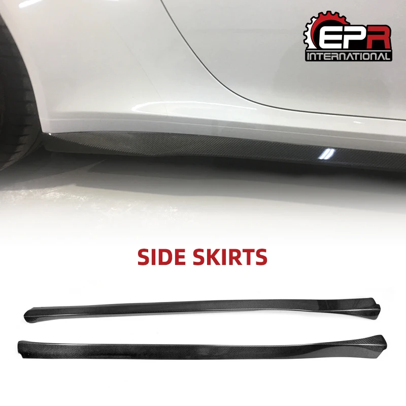 Car Styling For 911 991 SP Style Carbon Fiber Side Skirt Extension lip (Fits Turbo, 4S only wide body)