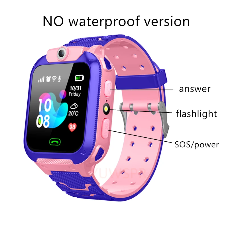 Children Smart Watches LBS Location Flashlight Listening Tracking Baby SIM 2G GSM Smart Phone Watch for 3~10 Boys Girls Q12