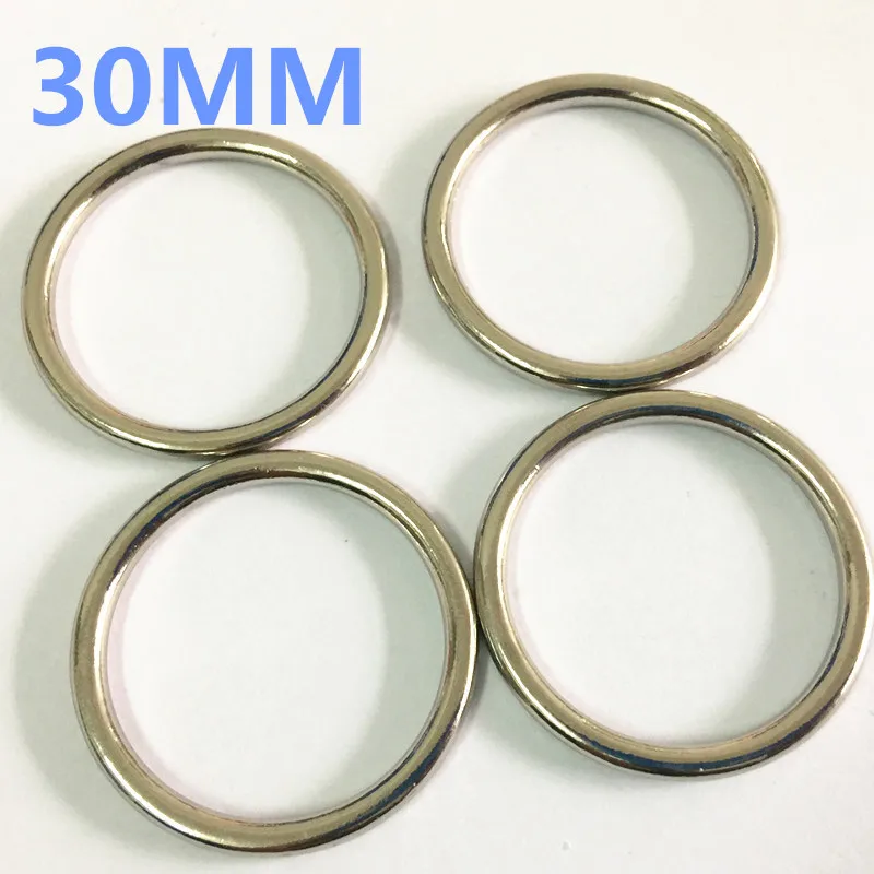 DIY leather Craft Hardware Handbag Accessories O Ring 30mm 50pcs Silver