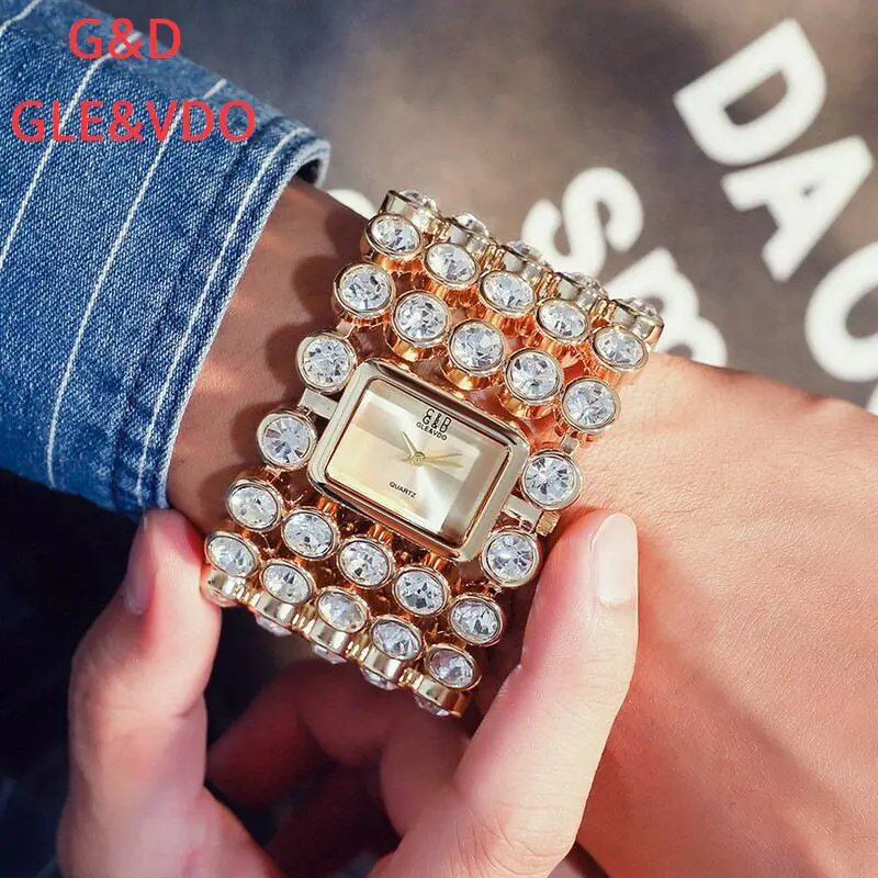 

G&D Men's Quartz Watch Japan Quartz Movement Fashion Casual Diamond Bracelet Watch Gift Watch Stainless Steel Watch