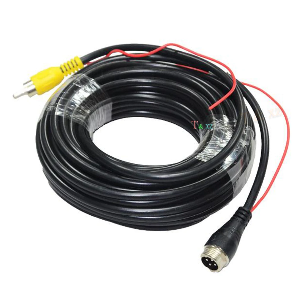 5M -20M Aviation Male to AV Trigger Cable Car Video Lotus to Aviation Adapter Cable Waterproof  For CCTV POE IP Camera System