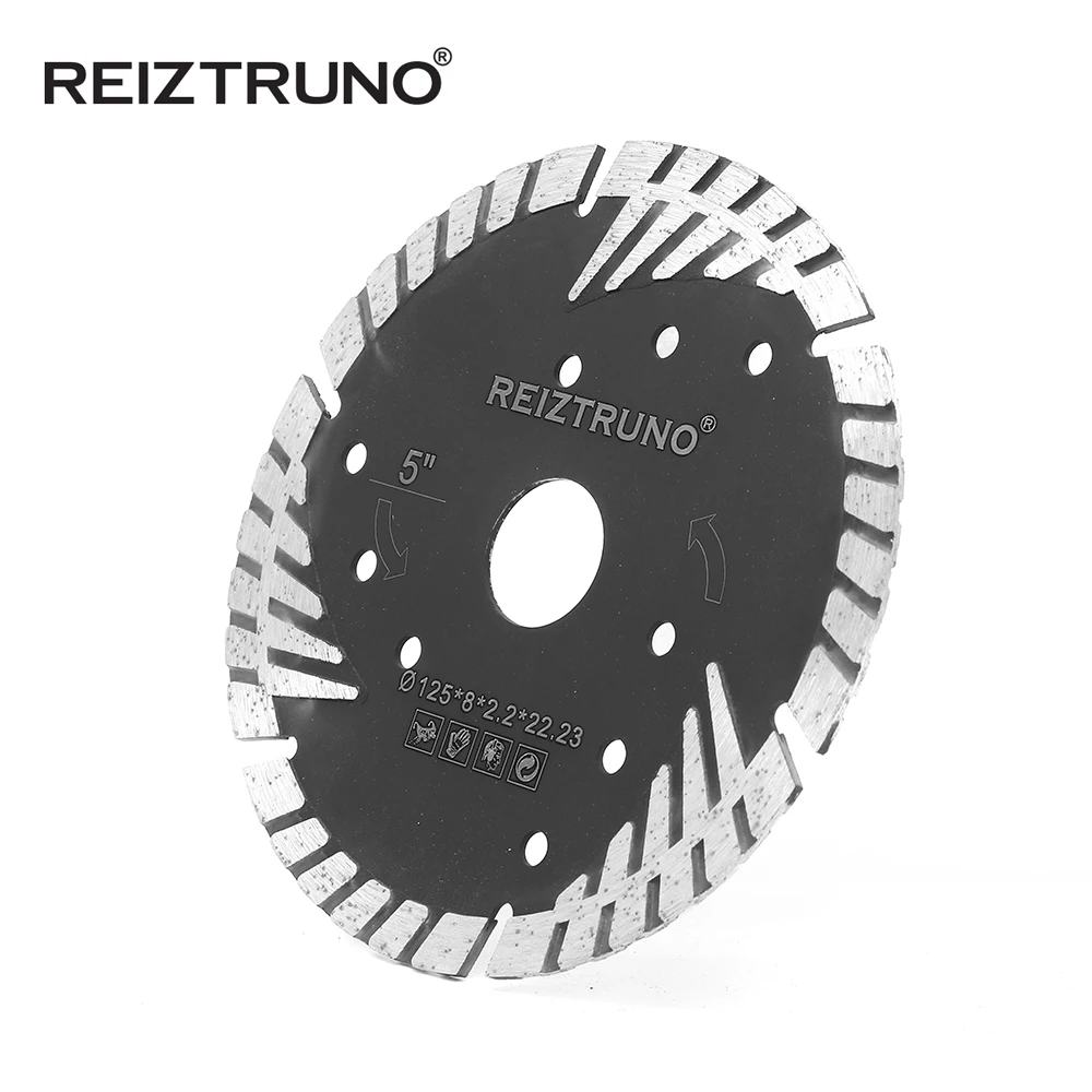 Denti di protezione inclinati con lama Turbo diamantata da 4 "/4.5"/5 "/6"/7 "per utensile da taglio in granito Premium per calcestruzzo di pietra uso asciutto o umido
