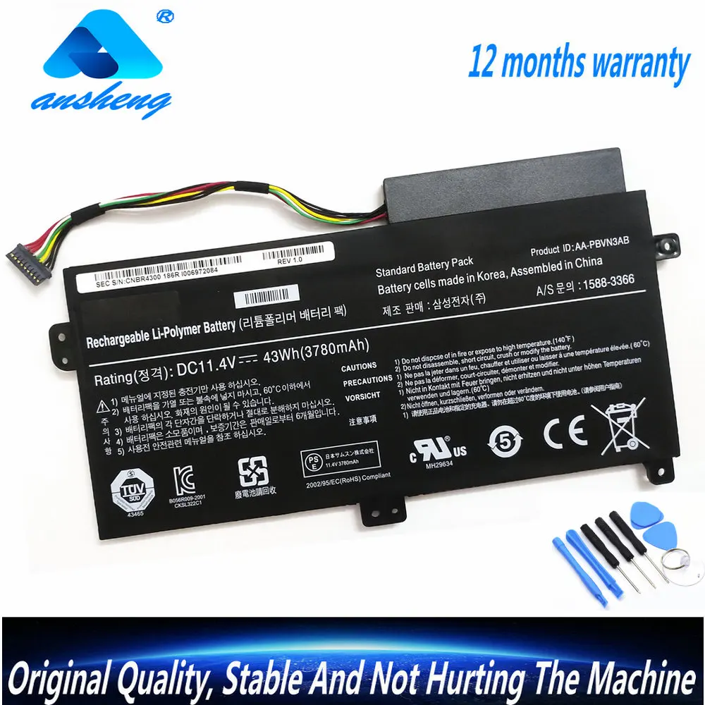 

NEW AA-PBVN3AB Laptop Battery For Samsung NP470 NP51OR5E NP510R5E BA43-00358A NP370R4E NP510 NP370R5E 1588-3366 NP450R5E