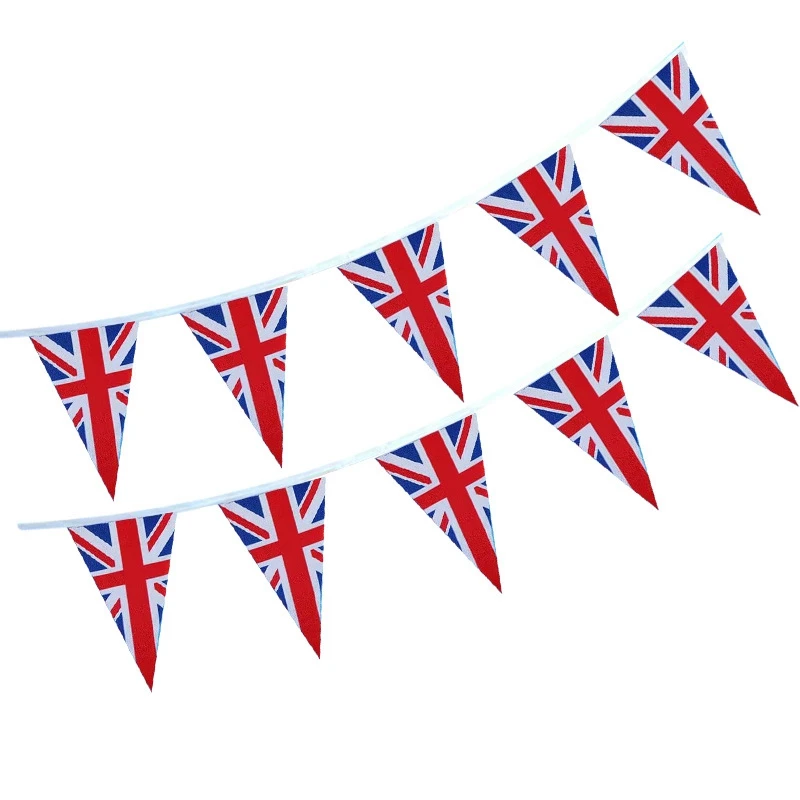 8/10 Meters Union Jack Flag Banners String United Kingdom UK British Union Flag Bunting Banner Garlands Party Decoration