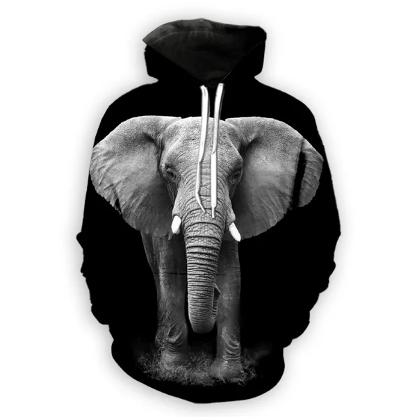 

New 3D Printing Animal Elephant Fashion Men Women Tracksuits Crewneck Hoodies Plus Size S-7XL Harajuku