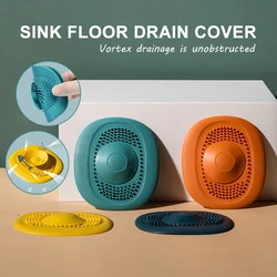 Silicone Floor Drain Kitchen Sink Filter Bathroom Press Floor Drain Drainage Hair Filter Universal Anti-clogging Sink Accessorie