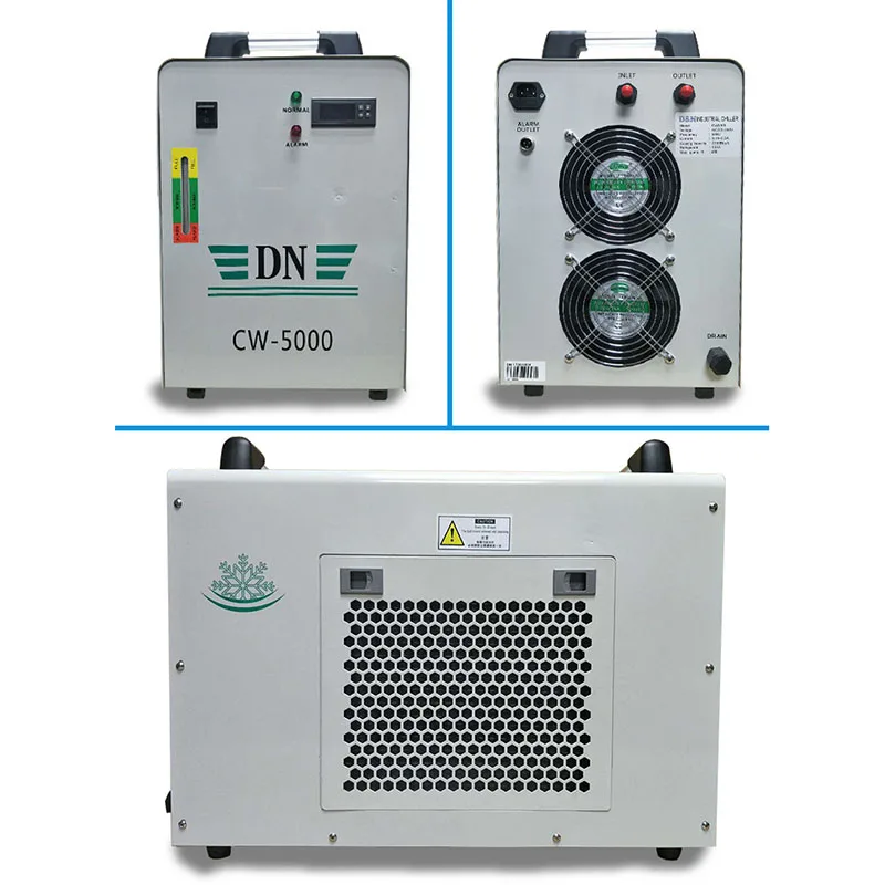 CW-5000 Industrial Water Chiller for Single 100W CO2 Laser Tube Cooling, 0.5HP, AC 1P 220V 50Hz