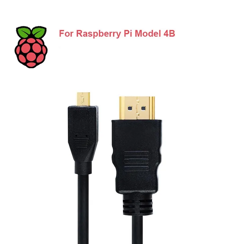 Видеокабель, совместимый с Raspberry Pi 4B Micro HDMI, поддержка 4K, адаптер для планшетов, HDTV, Android