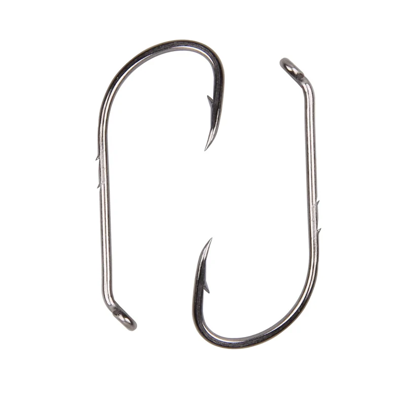 200pcs/lot High carbon steel Baitholder Fishing hooks Jig rigs fishhooks Big Barbed Hook for bass trout fishing