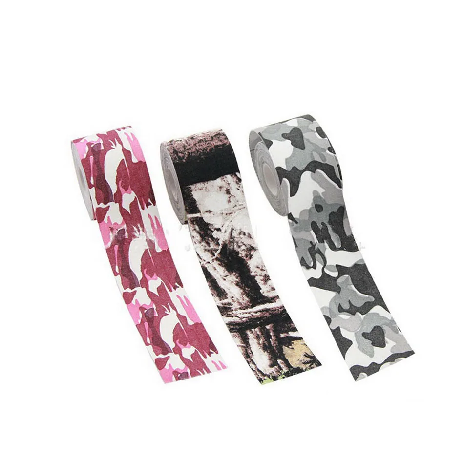 6 Roll/lot 5 cm*5 m Camo Kinesiology Tape Cotton Self Adhesive boob Tape Sport Waterproof Elastic Bandage muscle fixer tape flex