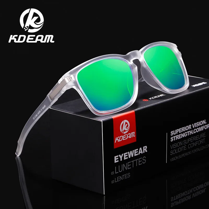 

KDEAM Classic Retro Unisex Vintage Sunglasses Men Women Polarized Driving Glasses Cool Mirror Lens Square Sunglass With Box