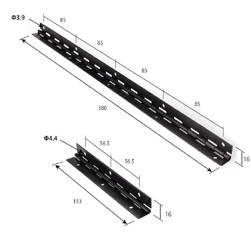 Lengthen Door Cabinet Long Hinge Flat 270 Degrees Lengthening Black Long Iron Hinge Hardware