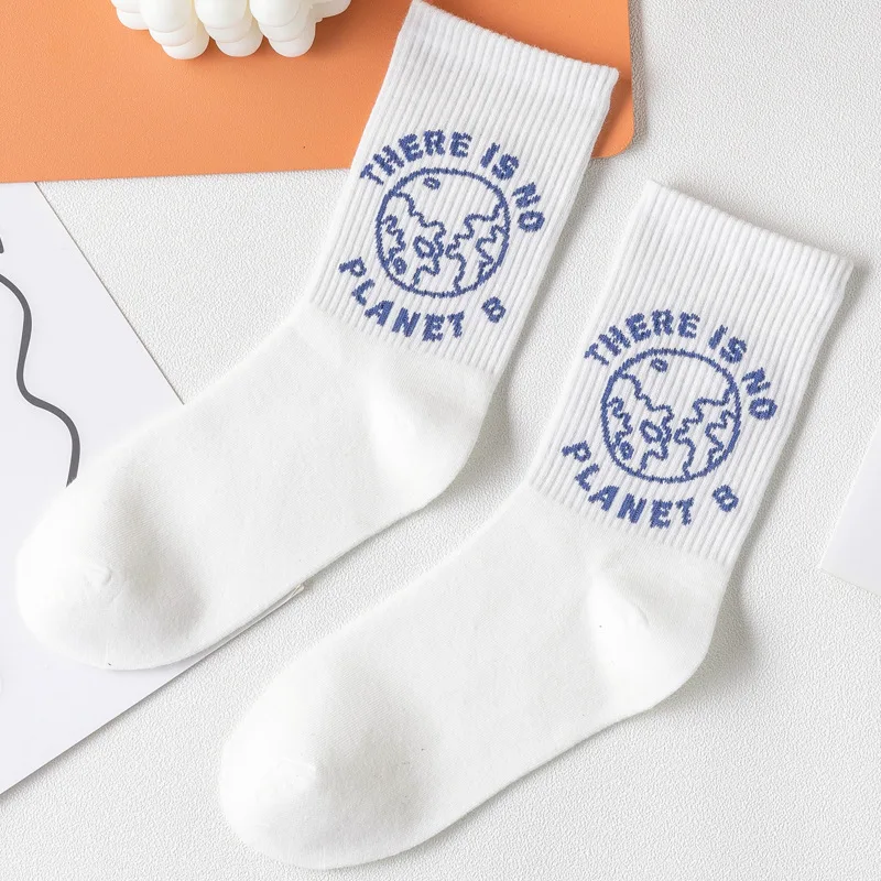 Japanese Kawaii Women Animal Cartoon Character Solid Color Casual Tube Socks Cute Cotton Stockings Men And Women Milk White Sock