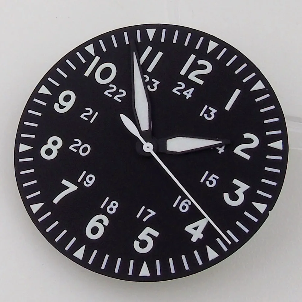 33,6mm Uhr Zifferblatt + Hände Fit Für NH35/NH35A Automatische Bewegung Grün Lume Schwarz/Blau/Grün/kaffee Farbe