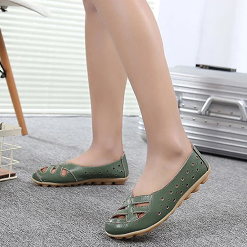 Women Flats Shoes Slip On Shoes For Women Fashion Women\'s Moccasins Flat Genuine Leather Women Shoes Casual Female Zapatos Mujer