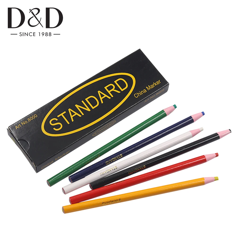 Wholesale D&D 60Pcs Cut-free Tailor's Chalk Pencils Fabric Marker Disappearing Sewing Chalk DIY Sewing Garment Accessories