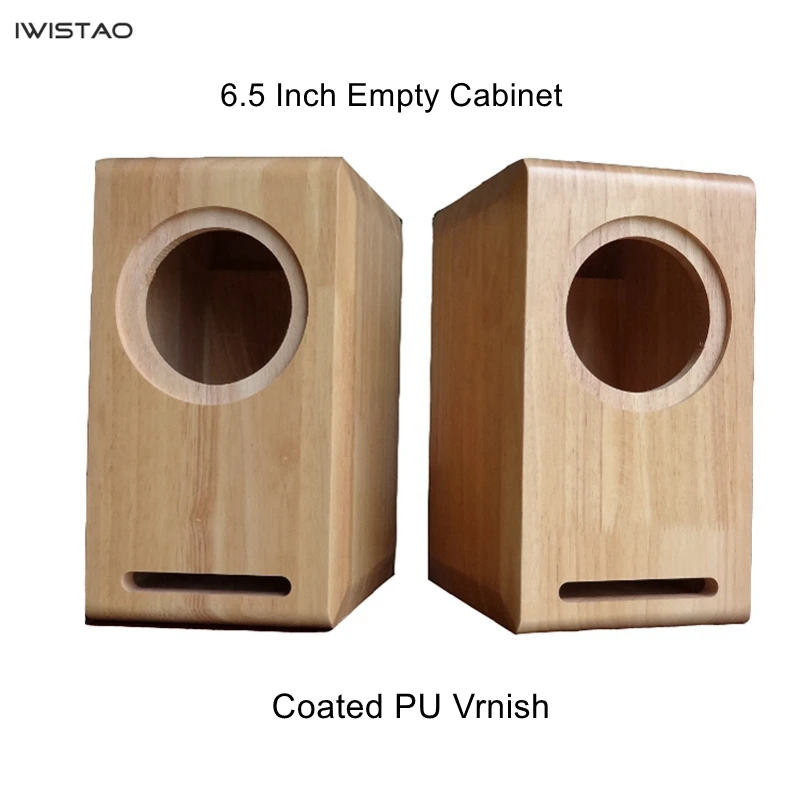 IWISTAO HIFI 6.5 Inch Full Range Speaker Empty Cabinet 13.5L 1 Pair Finished Wood Labyrinth Structure Coated for Tube Amp